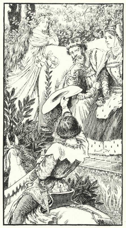 Här kommer en lustig wooer (gravyr) av Leonard Leslie Brooke