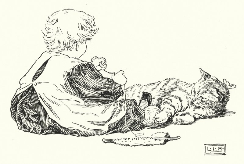 Jag älskar lilla fitta, hennes päls är så varm (gravyr) av Leonard Leslie Brooke