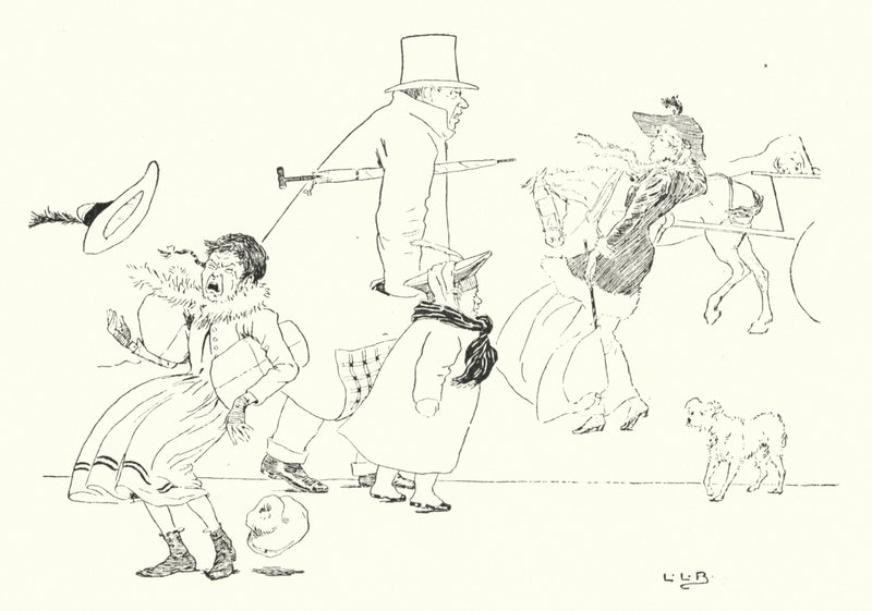 Om du nyser på måndag, nyser du för fara (gravyr) av Leonard Leslie Brooke