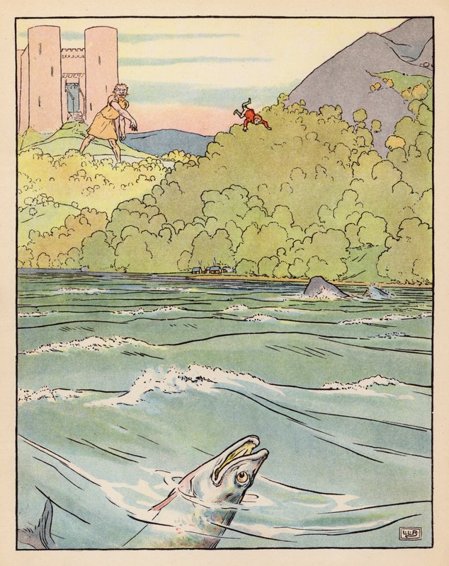 Illustration till Tom Thumb (färglitografi) av Leonard Leslie Brooke