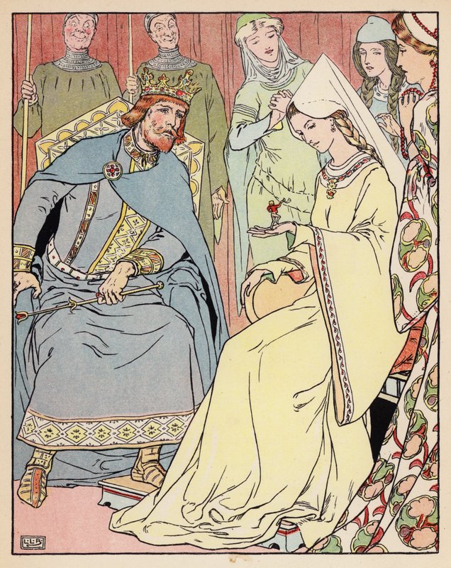 Illustration till Tom Thumb (färglitografi) av Leonard Leslie Brooke