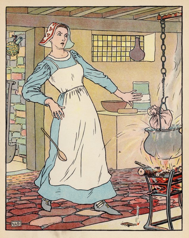 Illustration till Tom Thumb (färglitografi) av Leonard Leslie Brooke