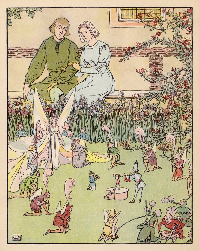 Illustration till Tom Thumb (färglitografi) av Leonard Leslie Brooke