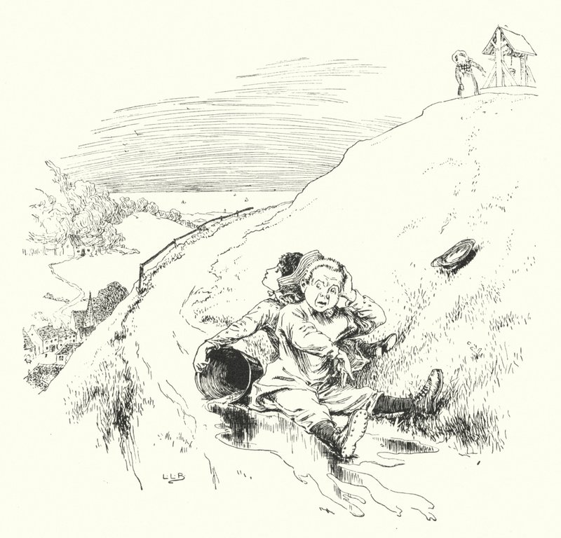 Jack och Jill gick uppför backen (gravyr) av Leonard Leslie Brooke