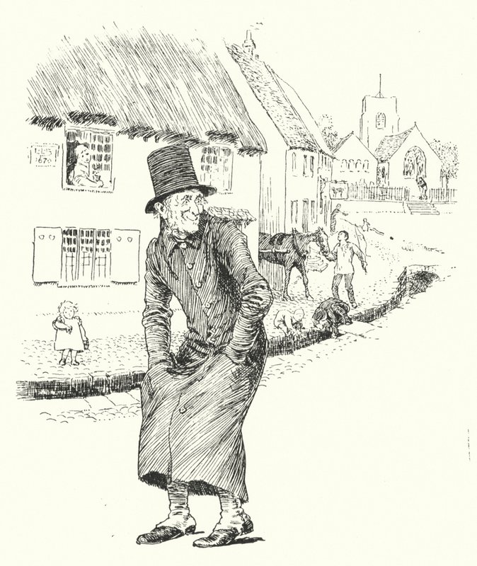 Gamle Abram Brown är död och borta, du kommer aldrig se honom mer (gravyr) av Leonard Leslie Brooke
