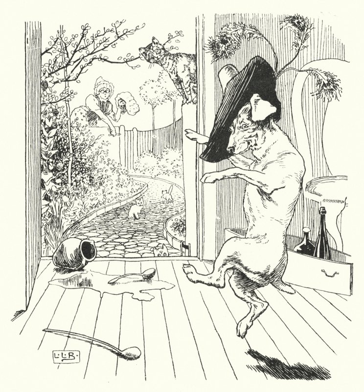 Old Mother Hubbard (gravyr) av Leonard Leslie Brooke