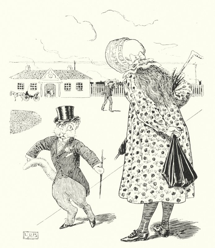 Pussekatt, fittkatt, var har du varit? (gravyr) av Leonard Leslie Brooke