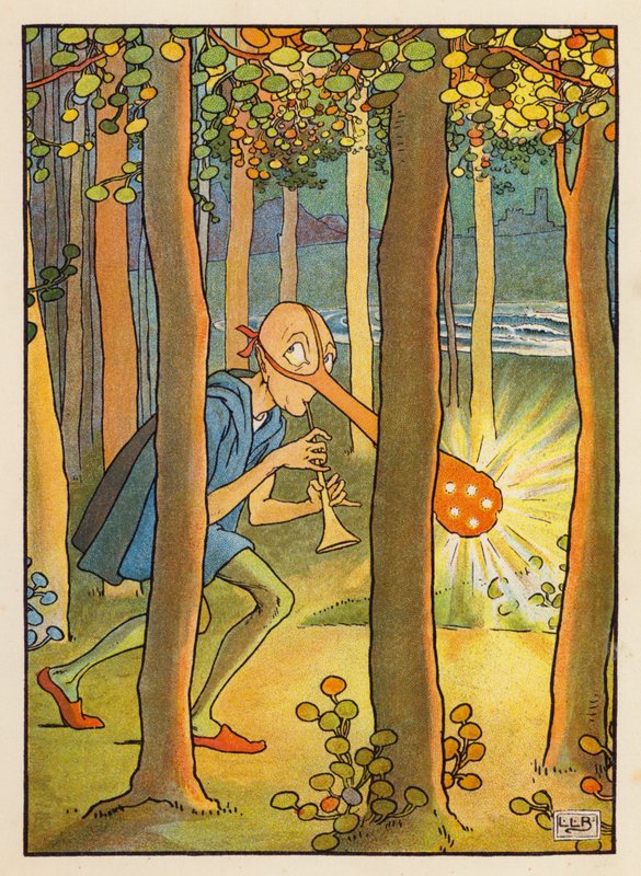 Dong med lysande näsa (färglitografi) av Leonard Leslie Brooke