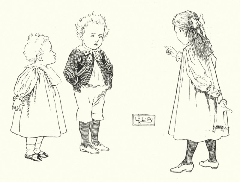 Vad är små pojkar gjorda av, gjorda av; vad är små pojkar gjorda av (gravyr) av Leonard Leslie Brooke