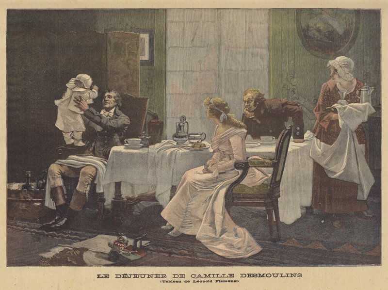 Lunchen av Camille Desmoulins av Leopold Flameng
