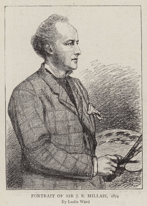 Porträtt av Sir J E Millais, 1874 av Leslie Matthew Ward