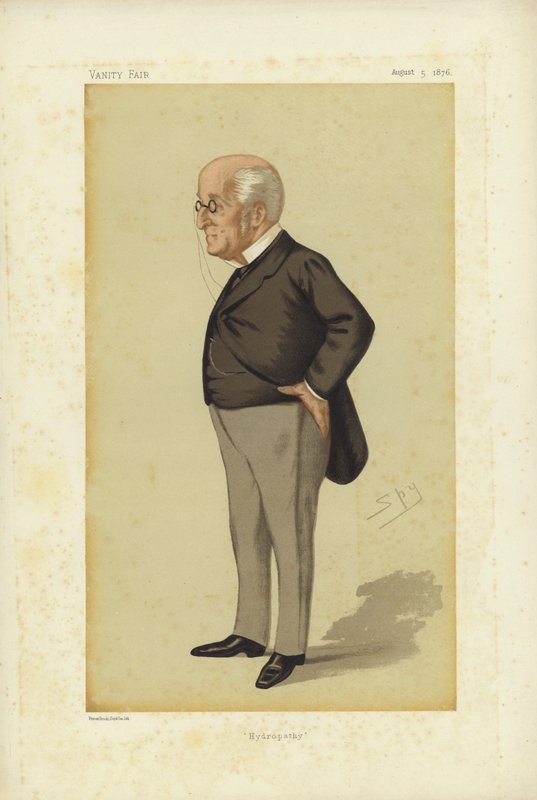 James Manby Gully, MD, Hydropathy, Vanity Fair Cartoon (lito i färg) av Leslie Matthew Ward