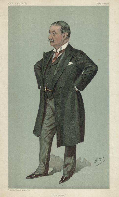 Dr Nathaniel Edward Yorke-Davis, Dietetics, 12 april 1900, Vanity Fair-tecknad film av Leslie Matthew Ward