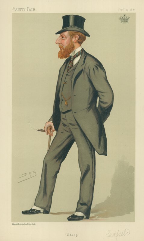Earl of Seafield, Sheep, 29 september 1883, Vanity Fair-tecknad film av Leslie Matthew Ward