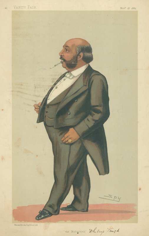HH The Maharahah Duleep Singh GCSI, The Maharajah, 18 november 1882, Vanity Fair tecknad film av Leslie Matthew Ward