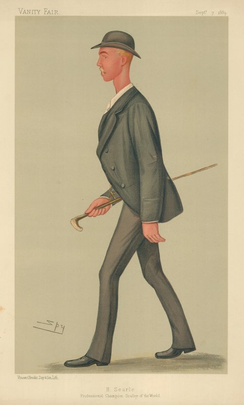 Henry Searle, världens professionella Champion Sculler, 7 september 1889, tecknad Vanity Fair av Leslie Matthew Ward