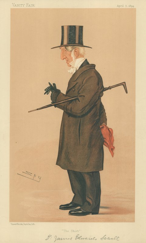 James E Warden Sewell från New College Oxford, The Shirt, 5 april 1894, Vanity Fair-karikatyr av Leslie Matthew Ward