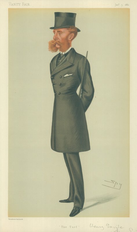 Lord Dorchester, The Turf, 24 mars 1877, tecknad serie Vanity Fair av Leslie Matthew Ward