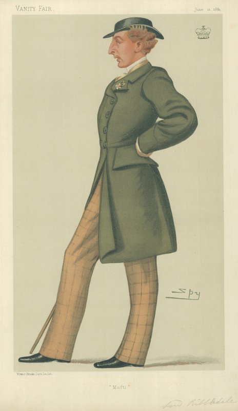 Lord Ribblesdale, Mufti, 11 juni 1881, tecknad serie Vanity Fair av Leslie Matthew Ward