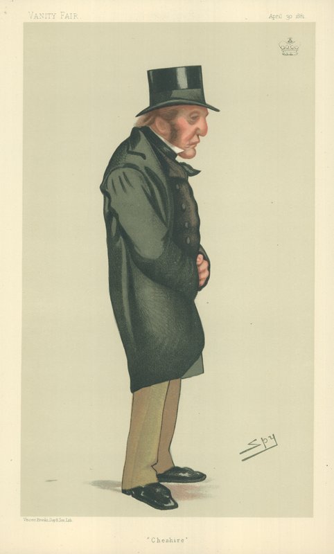 Lord Tollemache, Cheshire, 30 april 1881, tecknad serie Vanity Fair av Leslie Matthew Ward