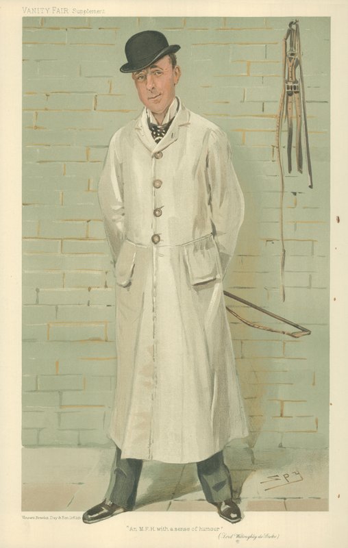 Lord Willoughby de Broke, An MFH with a sense of humor, 26 december 1885, Vanity Fair-tecknad film av Leslie Matthew Ward