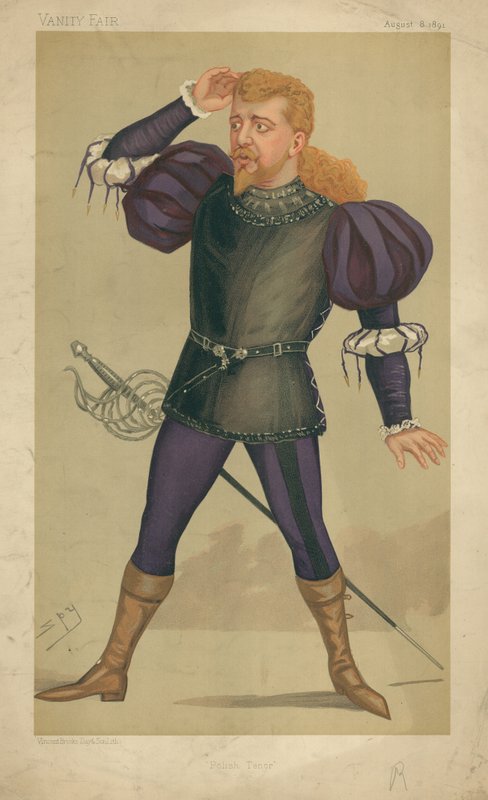 M Jean de Reszke, polsk tenor, 8 augusti 1891, Vanity Fair-karikatyr av Leslie Matthew Ward