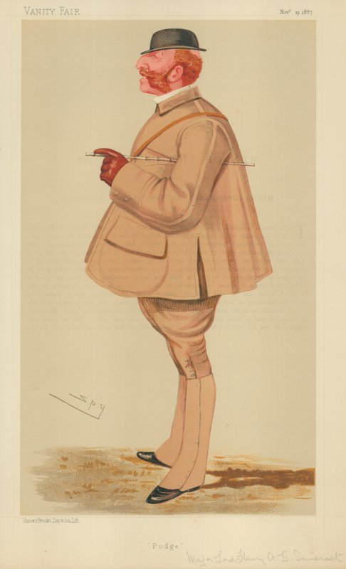 Major Lord Henry Arthur George Somerset, Podge, 19 november 1887, tecknad serie Vanity Fair av Leslie Matthew Ward