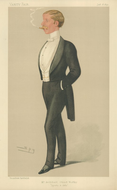 Archibald John Stuart-Wortley, Sports and Arts, 18 januari 1890, Vanity Fair-karikatyr. av Leslie Matthew Ward