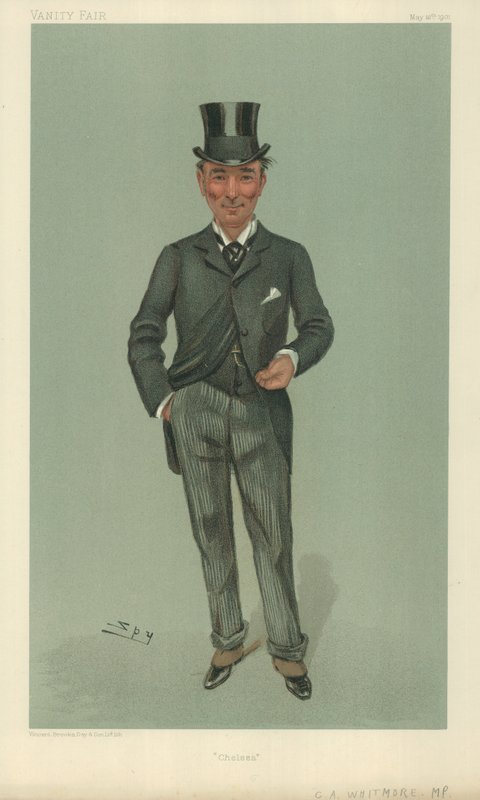 Charles Algernon Whitmore, Chelsea, 16 maj 1901, Vanity Fair-karikatyr. av Leslie Matthew Ward