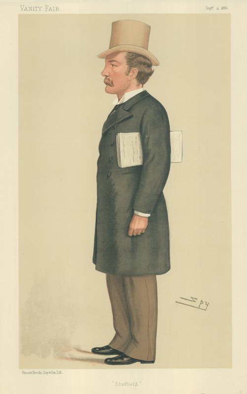 Mr Charles Beilby Stuart-Wortley, Sheffield, 11 september 1886, tecknad serie Vanity Fair av Leslie Matthew Ward