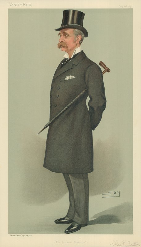 Mr Charles Ernest Tritton, The Norwood Division, 6 maj 1897, tecknad Vanity Fair av Leslie Matthew Ward