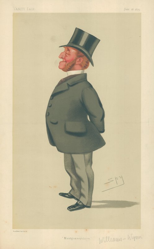 Charles Watkin Williams-Wynn, Montgomeryshire, 28 juni 1879, Vanity Fair-karikatyr. av Leslie Matthew Ward
