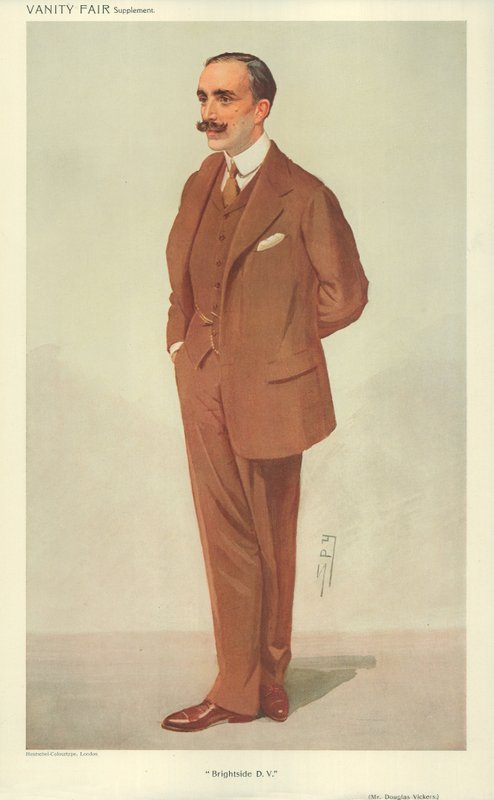 Douglas Vickers, Brightside DV, 30 december 1909, Vanity Fair-karikatyr. av Leslie Matthew Ward
