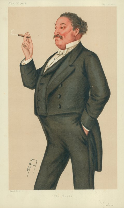 Mr Edmund Hodgson Yates, The World, 16 november 1878, tecknad serie Vanity Fair av Leslie Matthew Ward