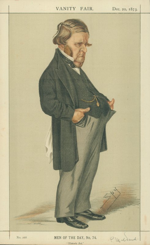 Mr Edward Matthew Ward, historisk konst, 20 december 1873, tecknad serie Vanity Fair av Leslie Matthew Ward