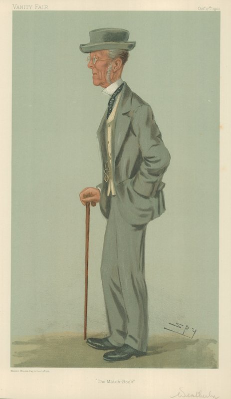 Mr Edward Weatherby, Tändsticksboken, 17 oktober 1901, tecknad serie Vanity Fair av Leslie Matthew Ward