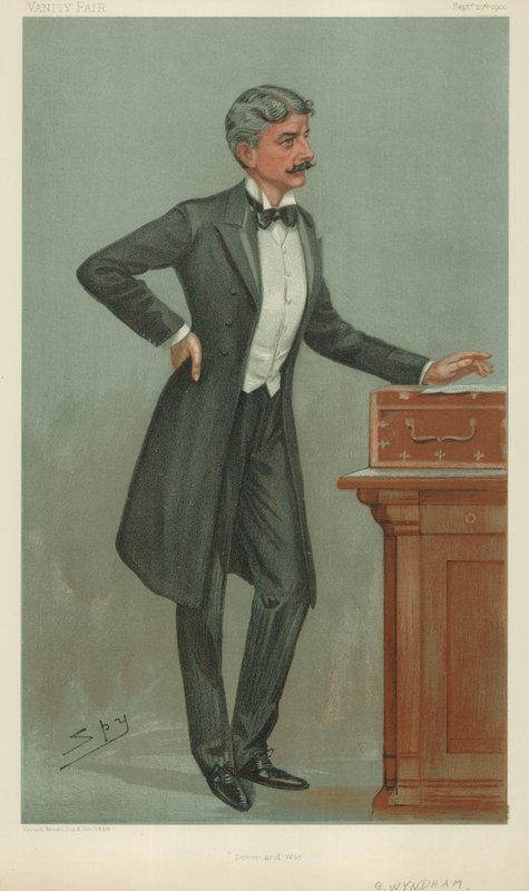 Mr George Wyndham, Dover och kriget, 20 september 1900, tecknad serie Vanity Fair av Leslie Matthew Ward