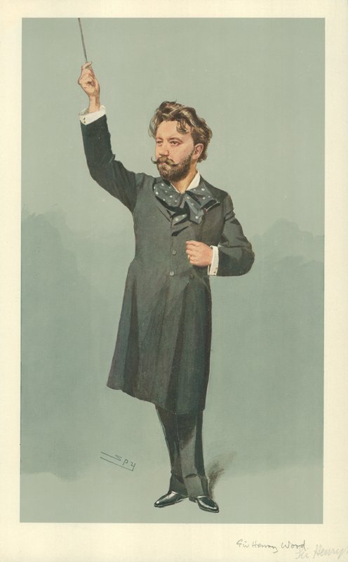 Mr Henry J Wood, 17 april 1907, tecknad serie Vanity Fair av Leslie Matthew Ward