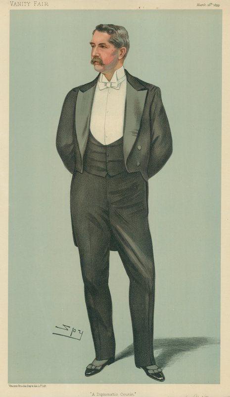 Mr Henry White, A Diplomatic Cousin, 2 mars 1899, Vanity Fair-tecknat av Leslie Matthew Ward