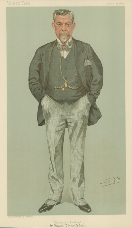 James Thompson, Caledonian Railway, 15 augusti 1895, Vanity Fair-karikatyr. av Leslie Matthew Ward