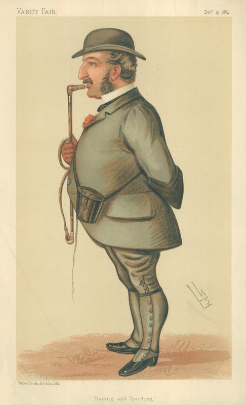 Mr Leopold de Rothschild, Racing and sporting, 13 december 1884, Vanity Fair-tecknad film av Leslie Matthew Ward