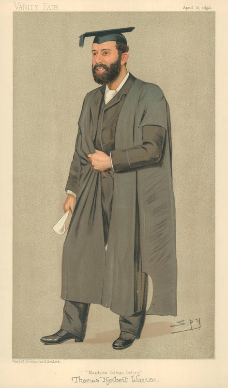 Thomas Herbert Warren, president för Magdalen College Oxford, Magdalen College Oxford, 8 april 1893, tecknad Vanity Fair av Leslie Matthew Ward