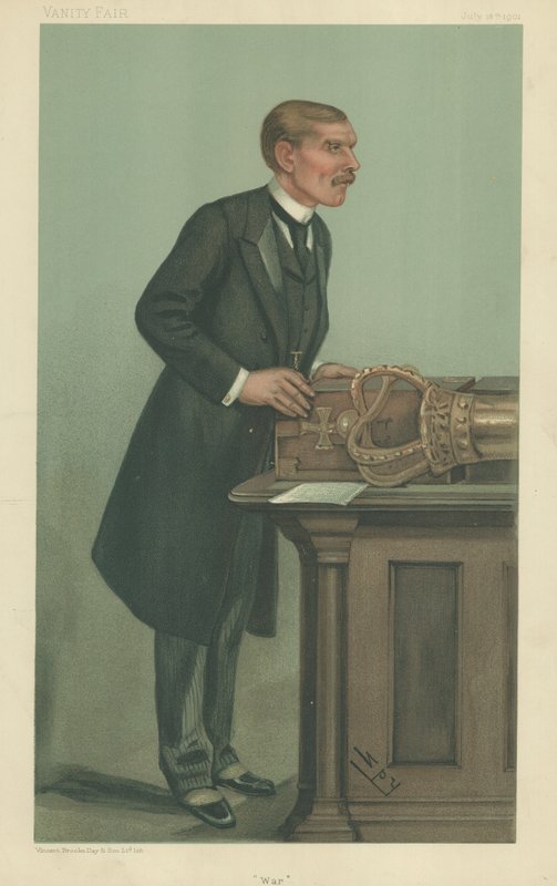 Mr William St John Fremantle Brodrick, Krig, 18 juli 1901, tecknad Vanity Fair av Leslie Matthew Ward