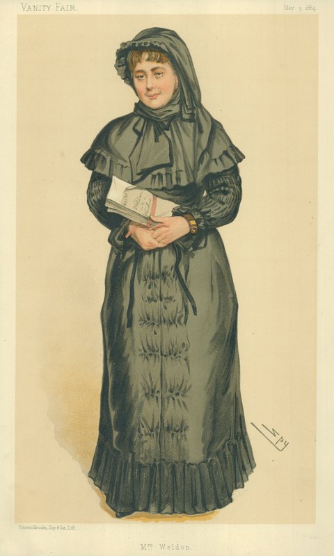 Mrs Georgina Weldon, Mrs Weldon, 3 maj 1884, tecknad serie Vanity Fair av Leslie Matthew Ward
