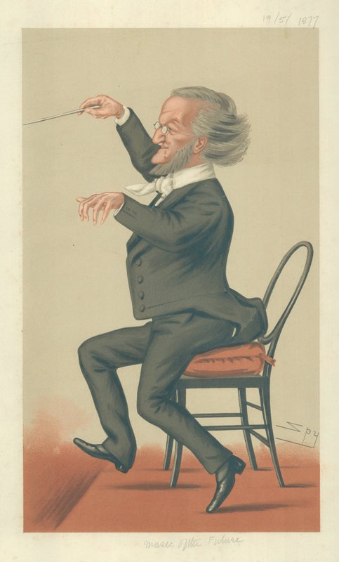 Richard Wagner, Music of the Future, 19 maj 1877, Vanity Fair-tecknad film av Leslie Matthew Ward