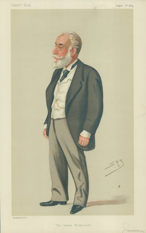 Sir Albert Abdallah David Sassoon, The Indian Rothschild, 16 augusti 1879, Vanity Fair tecknad serie av Leslie Matthew Ward
