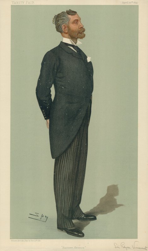 Sir Edgar Vincent, Eastern Finance, 20 april 1899, Vanity Fair-tecknad film av Leslie Matthew Ward
