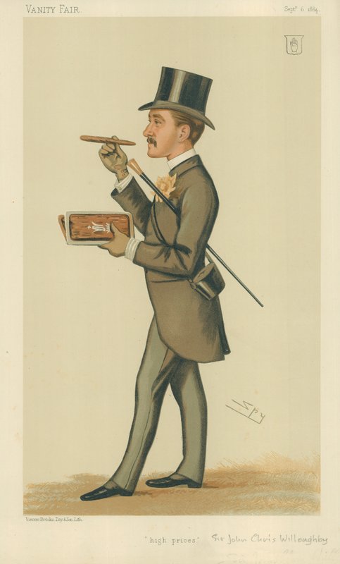 Sir John Christopher Willoughby, High Princes, 6 september 1884, Vanity Fair-tecknad film av Leslie Matthew Ward