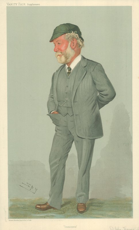 Sir John Isaac Thornycroft, Destroyers, 19 januari 1905, Vanity Fair-tecknad film av Leslie Matthew Ward