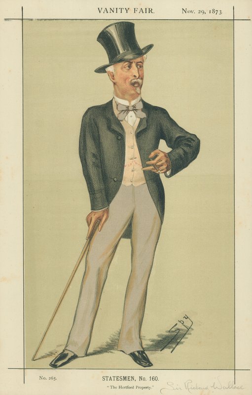 Sir Richard Wallace, The Hertford Property, 29 november 1873, Vanity Fair-tecknad film av Leslie Matthew Ward